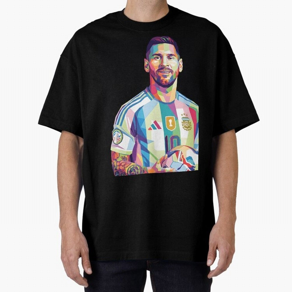 Messi wpap Classic T-Shirt Celebrate Unforgettable Nights in Global Football Passion for FIFA World Cup 2026 USA Canada Mexico, Centered on Messi and Cristiano Ronaldo, Argentina, Vintage Soccer Flavor, Modern Football Stars, National Flags and