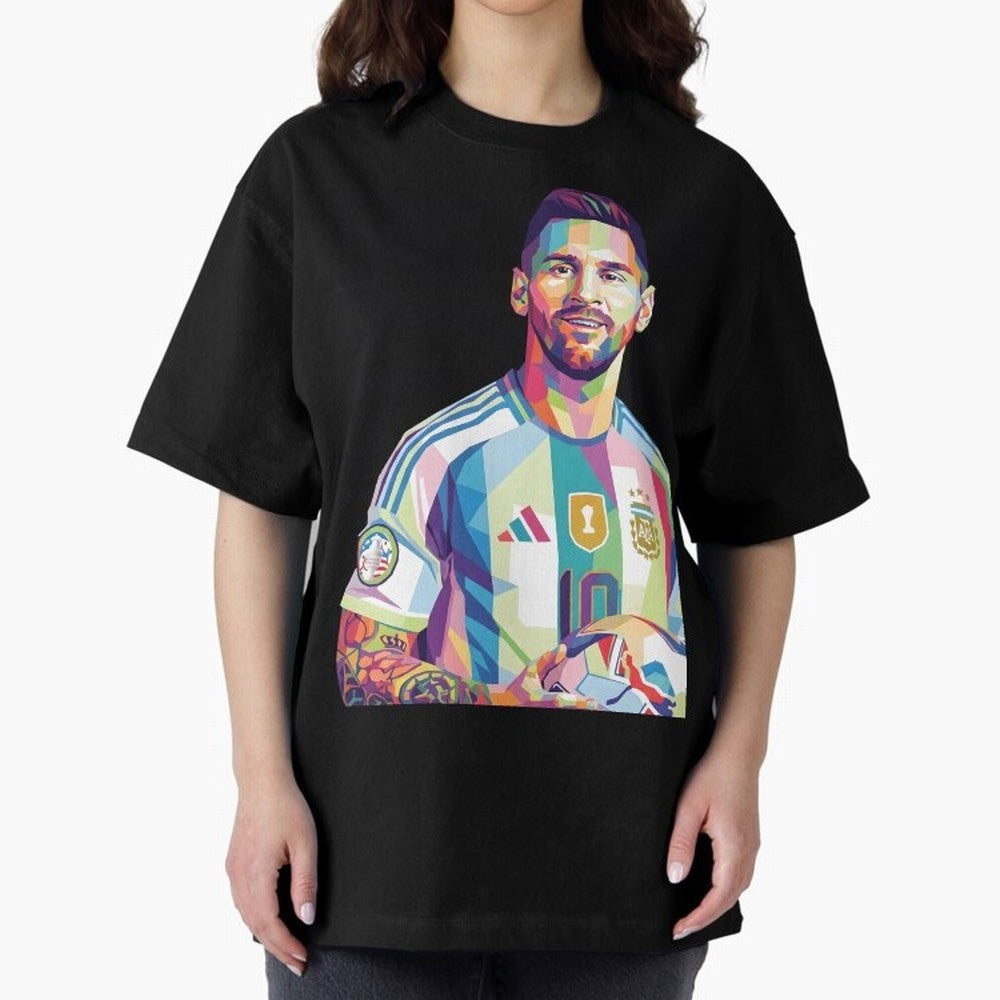 Messi wpap Classic T-Shirt Celebrate Unforgettable Nights in Global Football Passion for FIFA World Cup 2026 USA Canada Mexico, Centered on Messi and Cristiano Ronaldo, Argentina, Vintage Soccer Flavor, Modern Football Stars, National Flags and