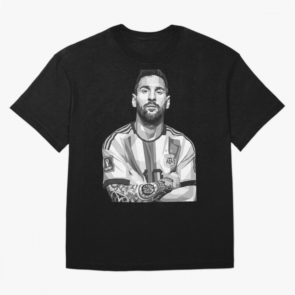 Messi grayscale Classic T-Shirt Cheer through Every Moment of FIFA World Cup 2026 Group Stage Spirit, Inspired by Brazil, Mbappe and Neymar, Retro Football Energy, Iconic Rivalries, Trophy Chase Drama and Stadium Atmosphere; Perfect for Fans,