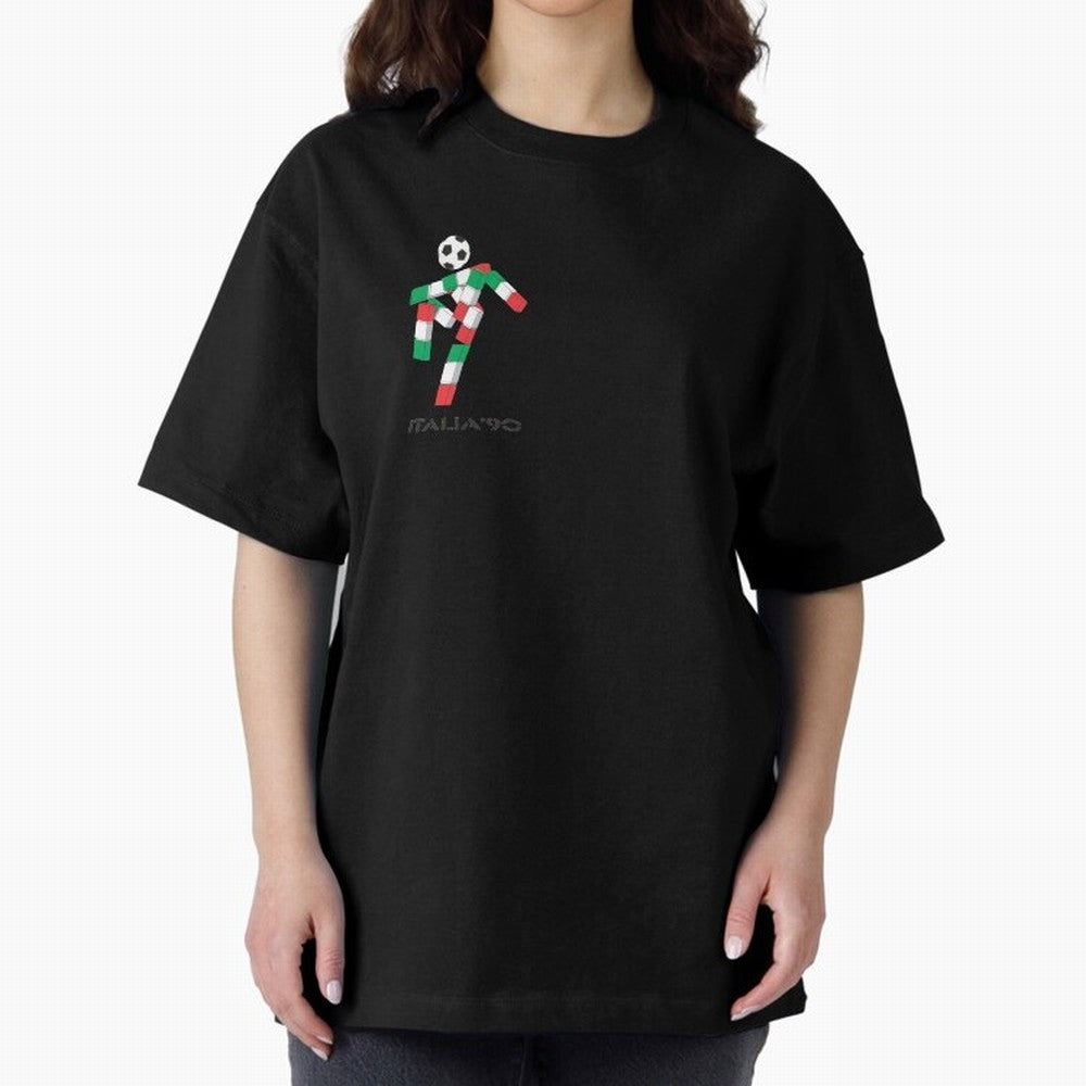 italia 90 footballer logo Classic T-Shirt Elevate Match Day Hype around FIFA World Cup 2026 Group Stage, CR7 and Messi, Argentina, France and Brazil, Sports Nostalgia, International Competition, Famous Players and Unforgettable Victories; Perfect
