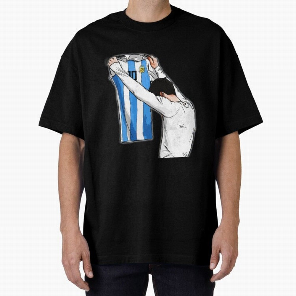 Art Messi Illustration Classic T-Shirt Stand with FIFA World Cup 2026 USA Canada Mexico for Fans of Messi, Neymar and Mbappe and France, Bringing Tournament Hype, Historic Matchups, Family Viewing Parties and Global Sports Pride; Built for