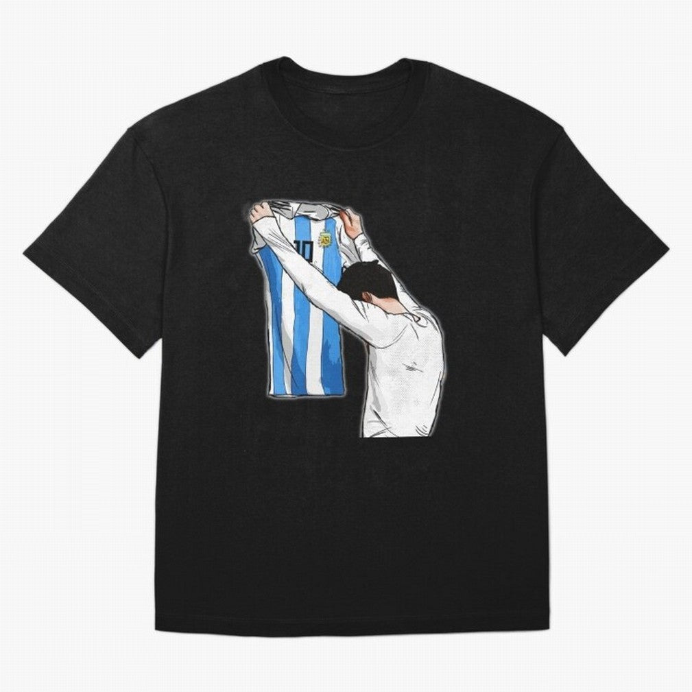 Art Messi Illustration Classic T-Shirt Stand with FIFA World Cup 2026 USA Canada Mexico for Fans of Messi, Neymar and Mbappe and France, Bringing Tournament Hype, Historic Matchups, Family Viewing Parties and Global Sports Pride; Built for