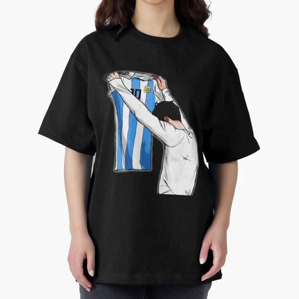 Art Messi Illustration Classic T-Shirt Stand with FIFA World Cup 2026 USA Canada Mexico for Fans of Messi, Neymar and Mbappe and France, Bringing Tournament Hype, Historic Matchups, Family Viewing Parties and Global Sports Pride; Built for