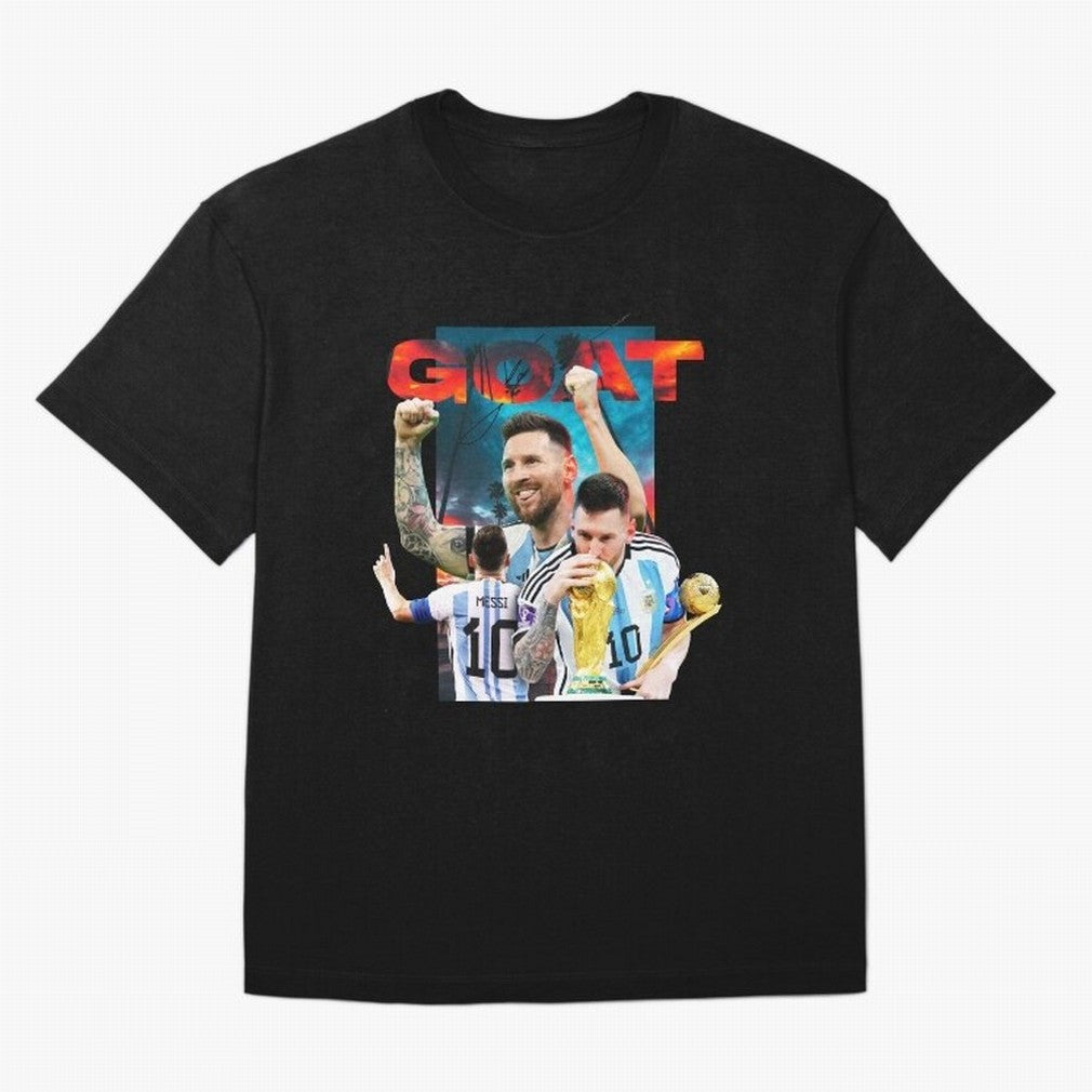 Messi GOAT Classic T-Shirt Bring Trophy Dreams to the FIFA World Cup 2026 Journey through Neymar Highlights, Brazil Pride, Classic Soccer Heritage, Championship Pressure, Fan Loyalty and International Pride; Great for Watch Parties, Sports Bars,