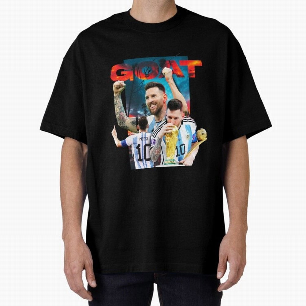 Messi GOAT Classic T-Shirt Bring Trophy Dreams to the FIFA World Cup 2026 Journey through Neymar Highlights, Brazil Pride, Classic Soccer Heritage, Championship Pressure, Fan Loyalty and International Pride; Great for Watch Parties, Sports Bars,