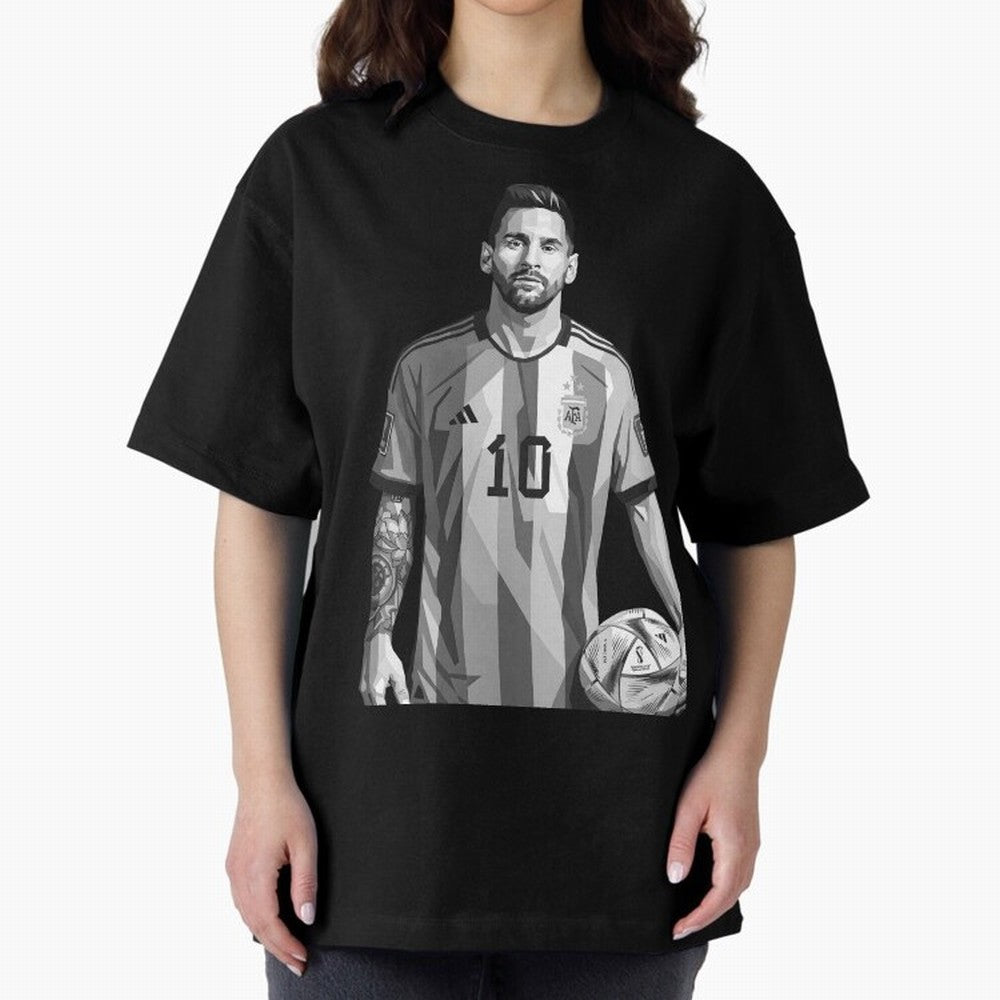 Messi grayscale Classic T-Shirt Support Your Favorite Stars during the FIFA World Cup 2026 USA Canada Mexico Journey through Messi, Neymar and Mbappe Highlights, Argentina, France and Brazil Pride, Vintage Soccer Flavor, Modern Football Stars,