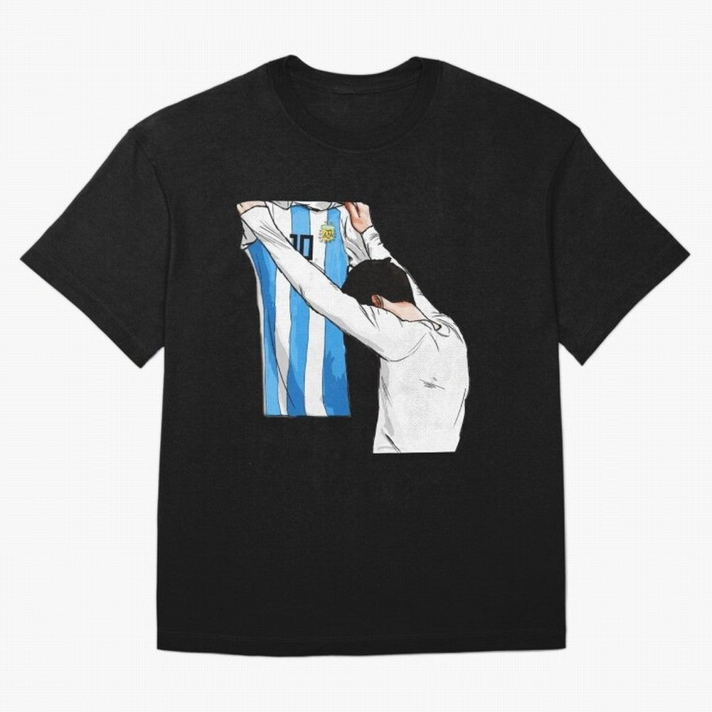 Lionel Messi holding his shirt, Argentina copa america| Perfect Gift For you and friends Classic T-Shirt Bring Home the FIFA World Cup 2026 Group Stage Journey through Cristiano Ronaldo Highlights, Spain and Netherlands Pride, Worldwide Fan Energy,