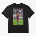 Lionel Messi (2) caricature Oversized T-Shirt Capture the FIFA World Cup 2026 Journey through Messi, CR7 and Mbappe Highlights, Brazil Pride, Retro Football Energy, Iconic Rivalries, Trophy Chase Drama and Stadium Atmosphere; Made for Collectors