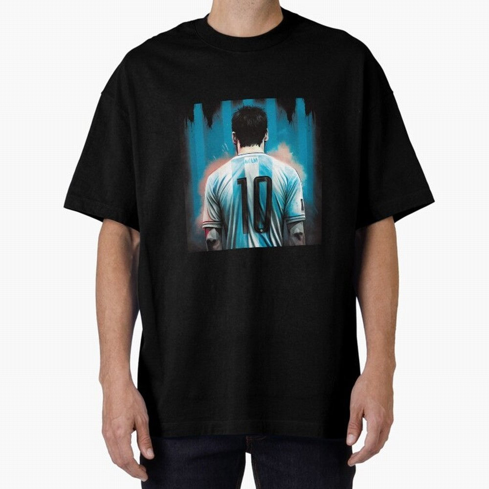 Lionel Messi Oversized T-Shirt Carry National Pride through FIFA World Cup 2026 Group Stage Spirit, Driven by Argentina and Brazil, Mbappe and Neymar, Match Day Excitement, Supporter Culture, Golden Goals and Global Football Passion; Built for