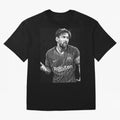 Messi grayscale Oversized T-Shirt Embrace FIFA World Cup 2026 Group Stage Spirit, Highlighting France, Cristiano Ronaldo, Worldwide Fan Energy, Dramatic Goals, Stadium Lights and Championship Celebrations; Perfect for Supporters Who Want Bold