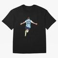 Lionel Messi minimalist illustration Classic T-Shirt Represent Fans Who Live for FIFA World Cup 2026 USA Canada Mexico for Fans of Neymar, Haaland and Cristiano Ronaldo and Germany, Bringing Global Supporter Spirit, Legendary Goals, National Colors