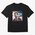 Messi Photo Realistic Paint Art Classic T-Shirt Create FIFA World Cup 2026 Group Stage Spirit, Inspired by Portugal, Spain and Germany, Mbappe and Neymar, Sports Nostalgia, International Competition, Famous Players and Unforgettable Victories;