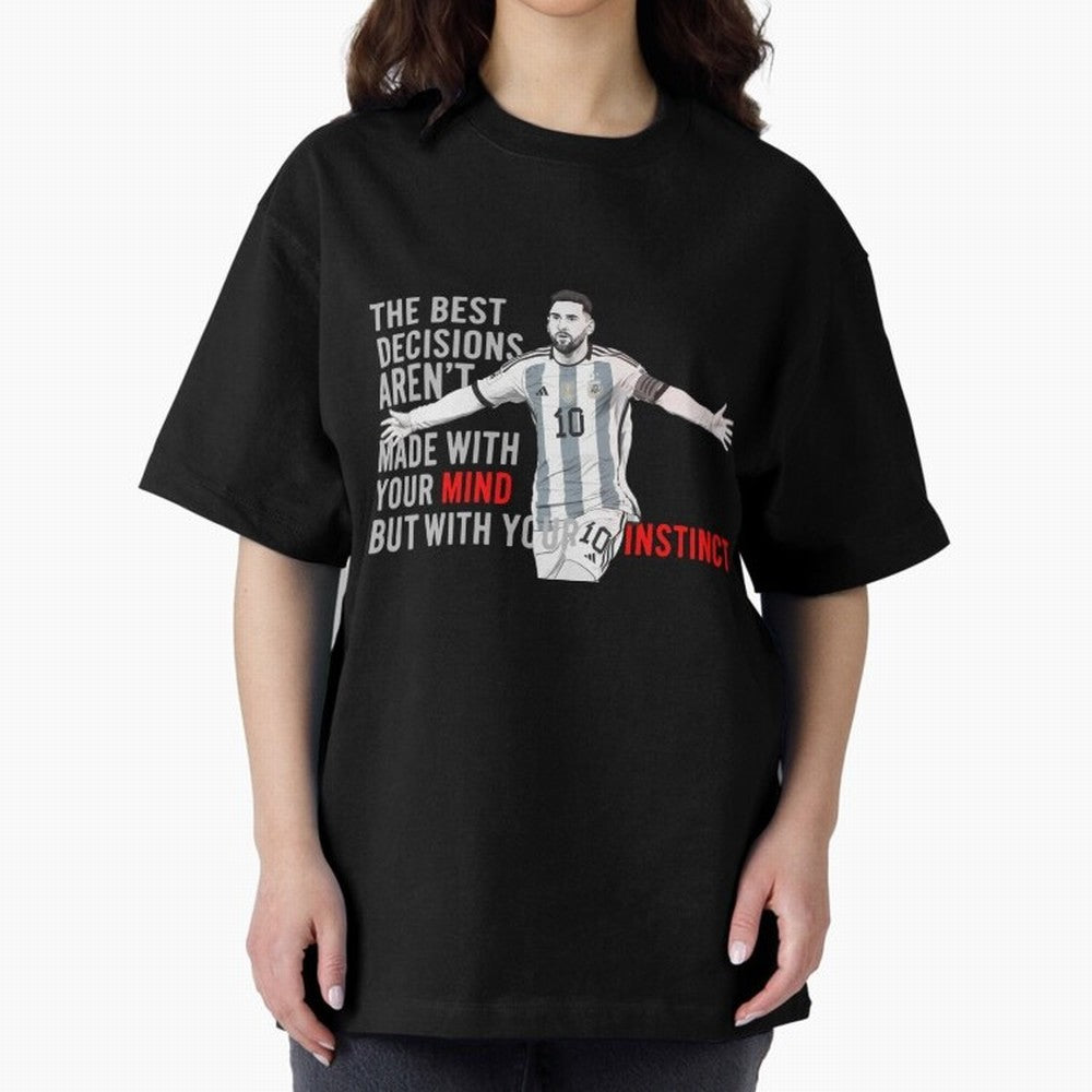 Messi Instinct Oversized T-Shirt Bring World Football Passion into the FIFA World Cup 2026 Journey through Cristiano Ronaldo Highlights, England and Germany Pride, Stadium Memories, Football Loyalty, International Chants and Championship Tradition;