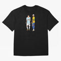 Messi and Neymar Chit Chat Illustration Oversized T-Shirt Turn Football Passion into Global Football Passion for FIFA World Cup 2026, Capturing Messi, CR7 and Mbappe, France and Portugal, Retro Football Energy, Iconic Rivalries, Trophy Chase Drama