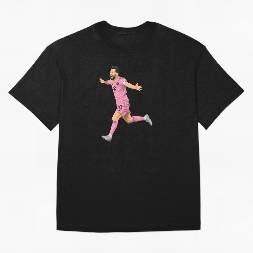 Lionel Messi celebration Oversized T-Shirt Bring Match Day Fire to FIFA World Cup 2026 Spirit, Connected to England, Messi and Cristiano Ronaldo, Game Day Rituals, Football Legends, Country Pride and the Road to the Final; Made for Die Hard