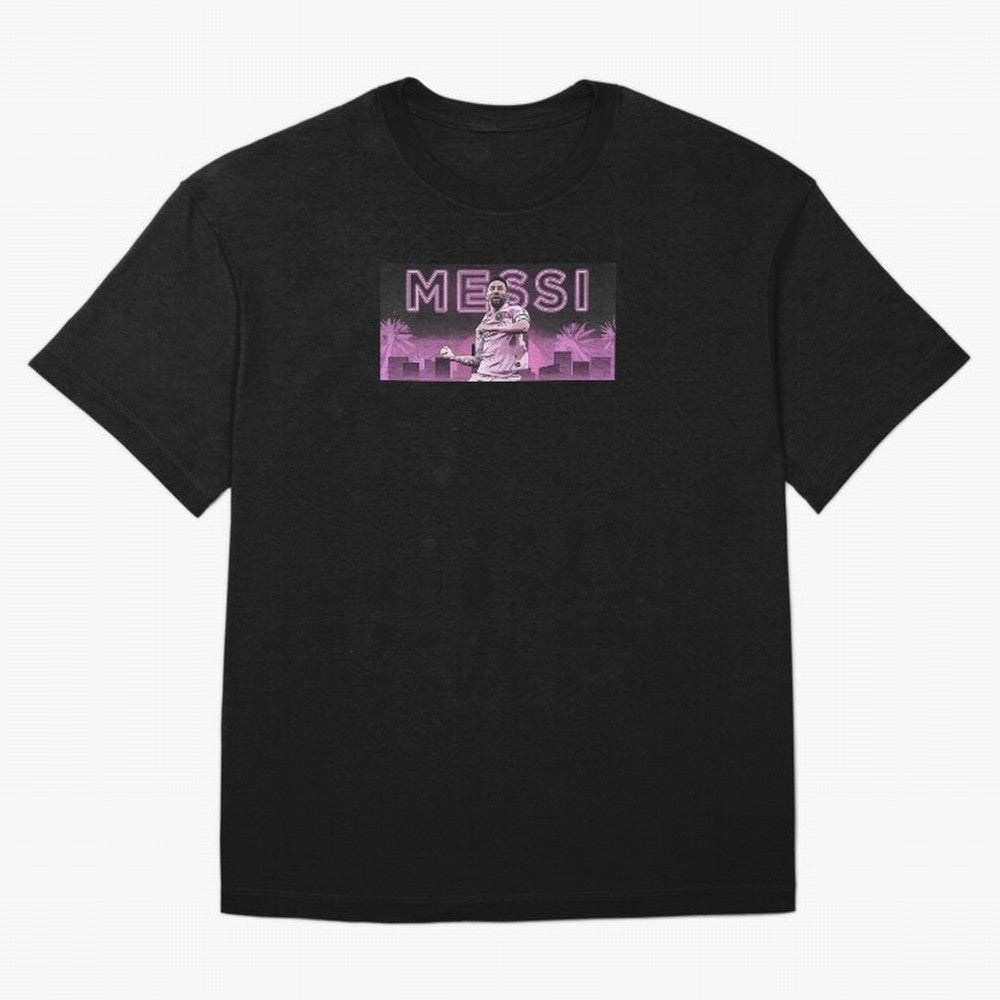 Miami Messi Oversized T-Shirt Bring Retro Soccer Energy to Global Football Passion for FIFA World Cup 2026 Group Stage, Driven by Messi and Cristiano Ronaldo, Argentina, France and Brazil, Goal Celebration Energy, Supporter Heritage, Football Icons