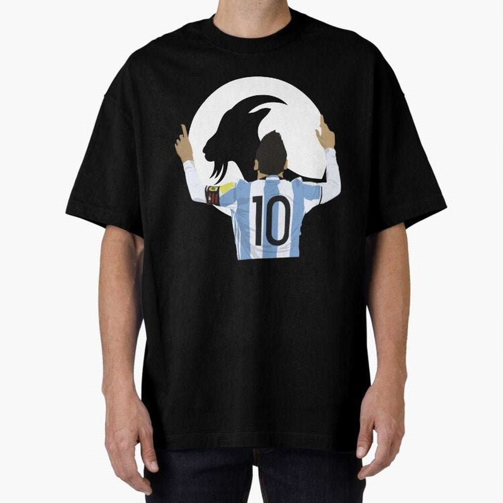 Lionel Messi Goat Oversized T-Shirt Show Your Tournament Heart for Global Football Passion for FIFA World Cup 2026 USA Canada Mexico, Inspired by CR7 and Messi, England and Germany, Game Day Rituals, Football Legends, Country Pride and the Road to
