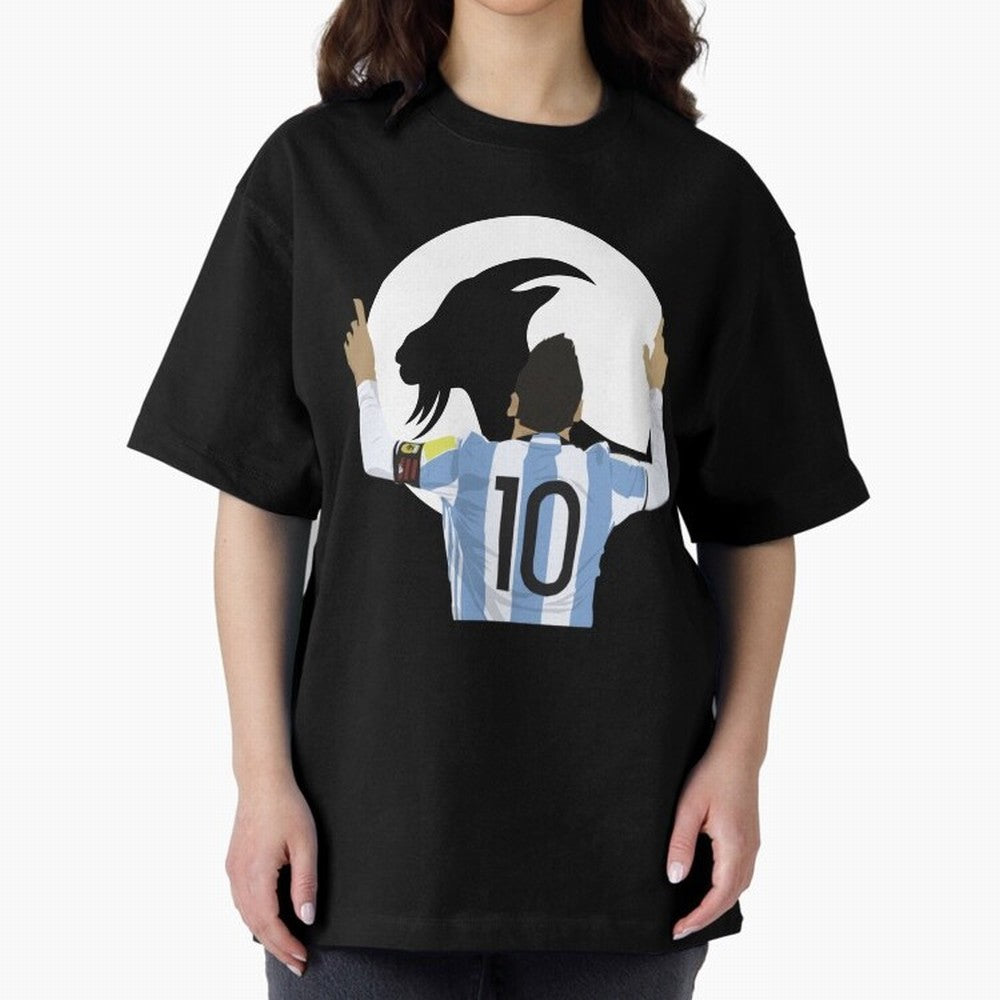 Lionel Messi Goat Oversized T-Shirt Show Your Tournament Heart for Global Football Passion for FIFA World Cup 2026 USA Canada Mexico, Inspired by CR7 and Messi, England and Germany, Game Day Rituals, Football Legends, Country Pride and the Road to