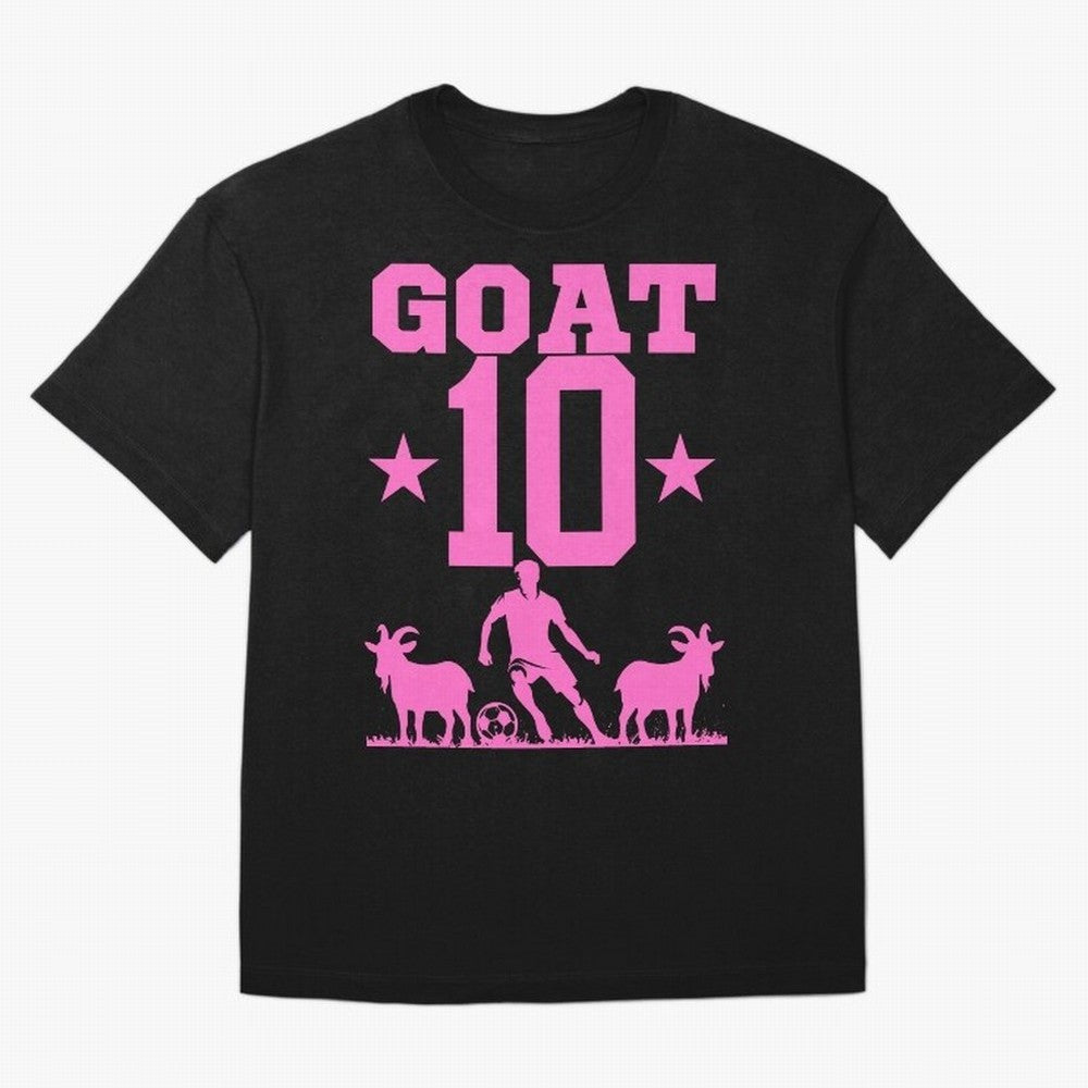 The Goat 10 Miami Champion Classic T-Shirt Fuel Global Football Passion for FIFA World Cup 2026, Centered on Haaland, England, France and Netherlands, Tournament Hype, Historic Matchups, Family Viewing Parties and Global Sports Pride; Great for