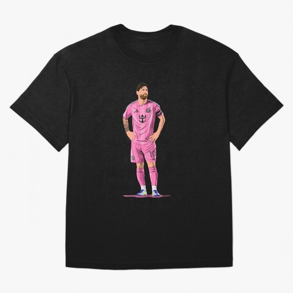 Lionel Messi Vector Oversized T-Shirt Join the Countdown to Global Football Passion for FIFA World Cup 2026 Group Stage, with Messi and Cristiano Ronaldo, England, Stadium Chants, National Pride, Trophy Dreams and Unforgettable Football Memories;
