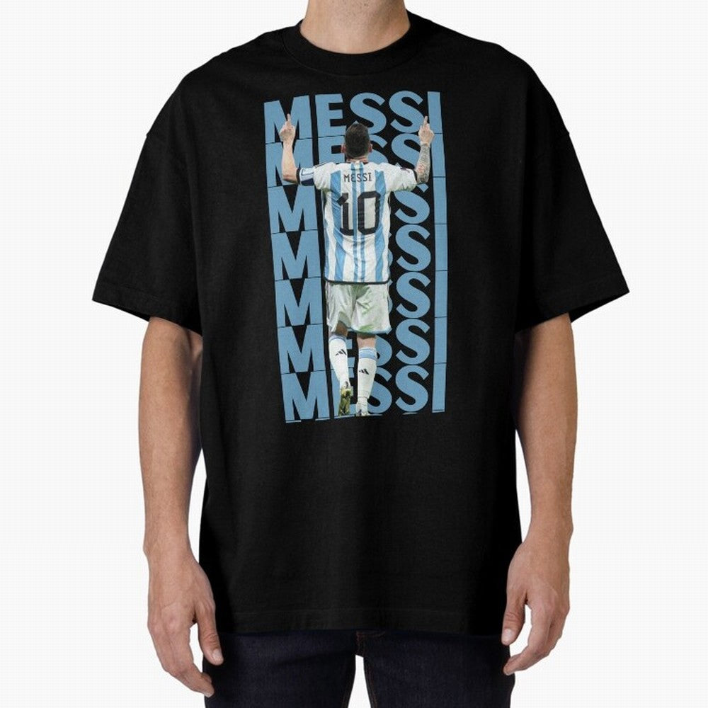 Lionel Messi | 10 | Argentina | Barcelona | Goat Oversized T-Shirt Bring International Match Energy to FIFA World Cup 2026 Group Stage Driven by Mbappe, Argentina Energy, Football Passion, Legendary Performances, Festival Vibes and Supporter