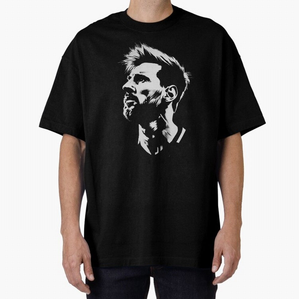 Messi Stencil Graphic poster design Classic T-Shirt Celebrate Football Heritage in FIFA World Cup 2026 USA Canada Mexico Built around Messi, Netherlands Energy, Champion Mindset, Group Stage Buzz, Knockout Tension and Passionate Fan Culture; Made