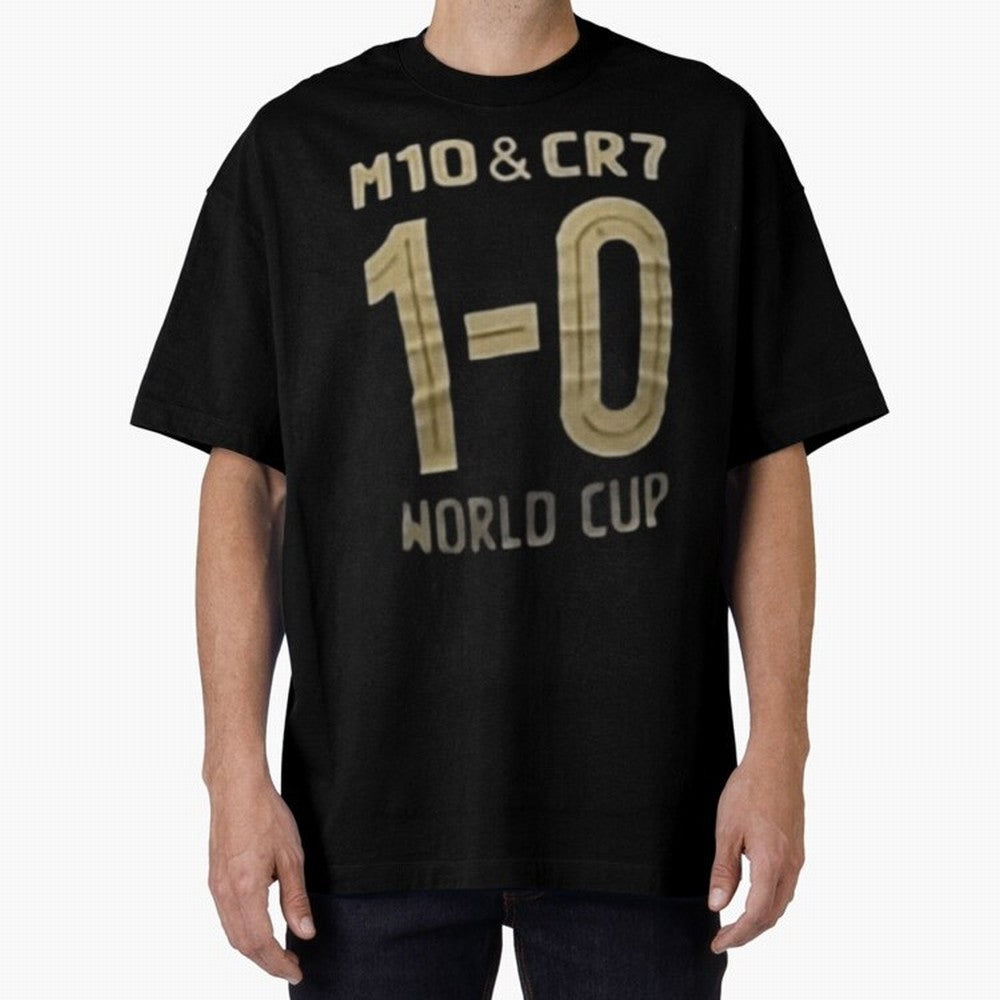 M10 And Cr7 1-0 World Cup Football Classic T-Shirt Bring Champion Energy into FIFA World Cup 2026 for Fans of Cristiano Ronaldo and Portugal, Bringing Retro Football Energy, Iconic Rivalries, Trophy Chase Drama and Stadium Atmosphere; Ideal for