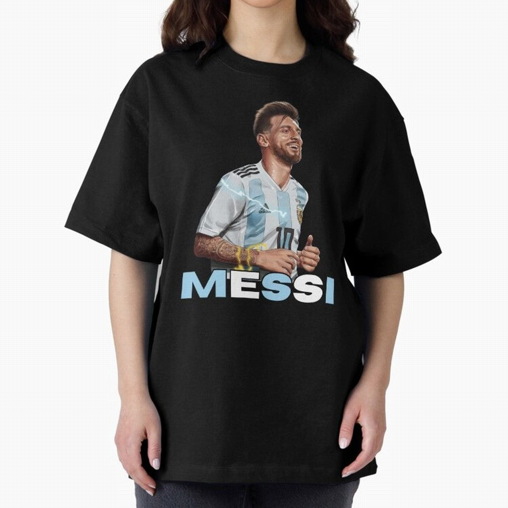 Lionel Messi Oversized T-Shirt Keep the Legacy of FIFA World Cup 2026 Highlighting Mbappe and Neymar, Germany Energy, Football History, Final Match Energy, Crowd Noise and Once in a Lifetime Moments; Built for Supporters Chasing Trophy Dreams,