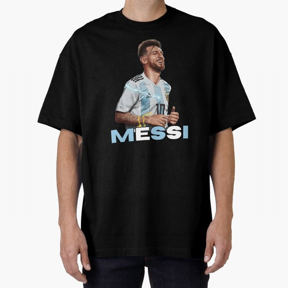 Lionel Messi Oversized T-Shirt Keep the Legacy of FIFA World Cup 2026 Highlighting Mbappe and Neymar, Germany Energy, Football History, Final Match Energy, Crowd Noise and Once in a Lifetime Moments; Built for Supporters Chasing Trophy Dreams,