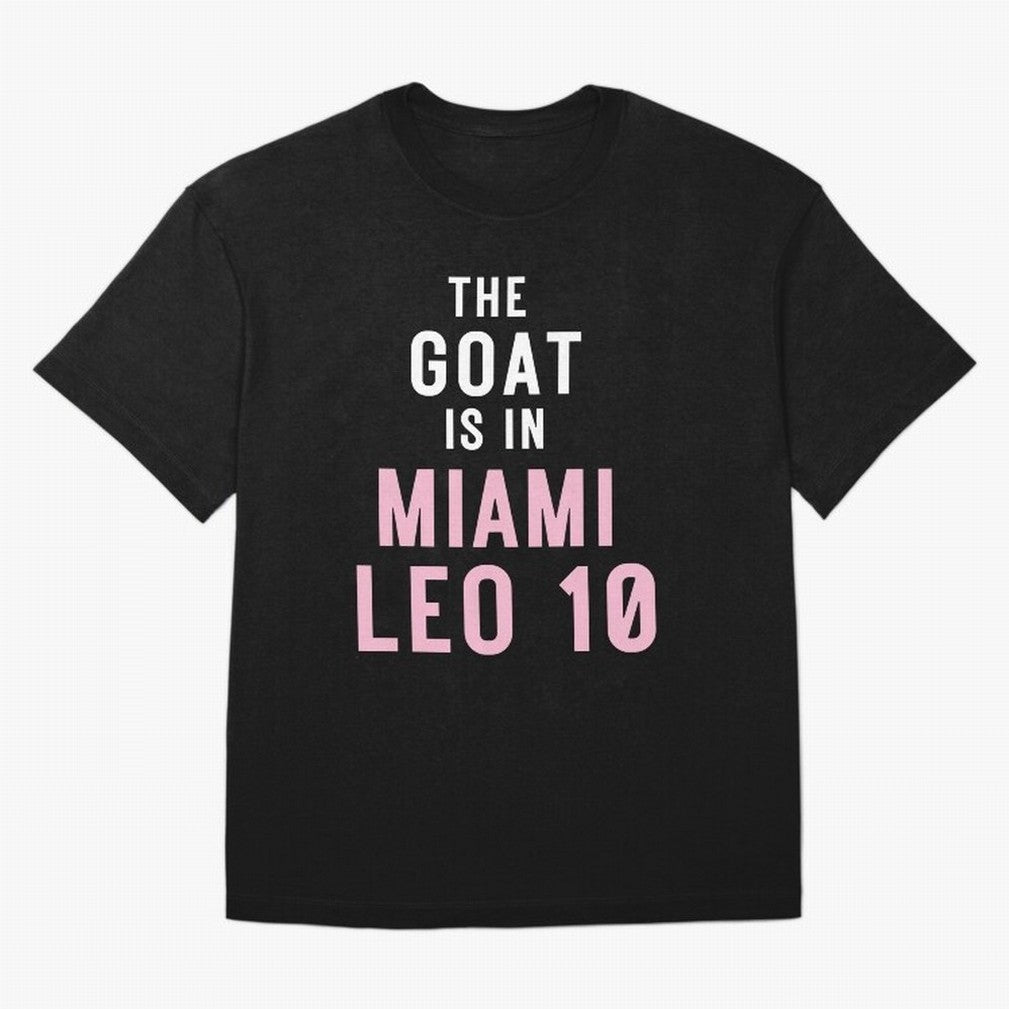The Goat is in Miami - Leo 10 Essential T-Shirt Capture FIFA World Cup 2026 Group Stage Centered on Cristiano Ronaldo, England and Germany Energy, Fan Favorite Moments, National Team Passion, Big Match Drama and Soccer History; Ideal for Fans Who