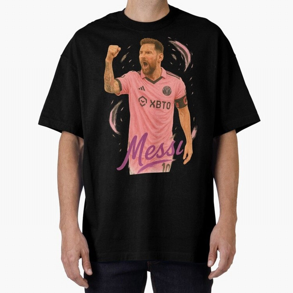 Argentina World Champs Messi Number Oversized T-Shirt Bring a Vintage Feel to Global Football Passion for FIFA World Cup 2026, Centered on Messi, CR7 and Mbappe, Netherlands, Soccer Culture, Superstar Moments, National Team Dreams and Competitive