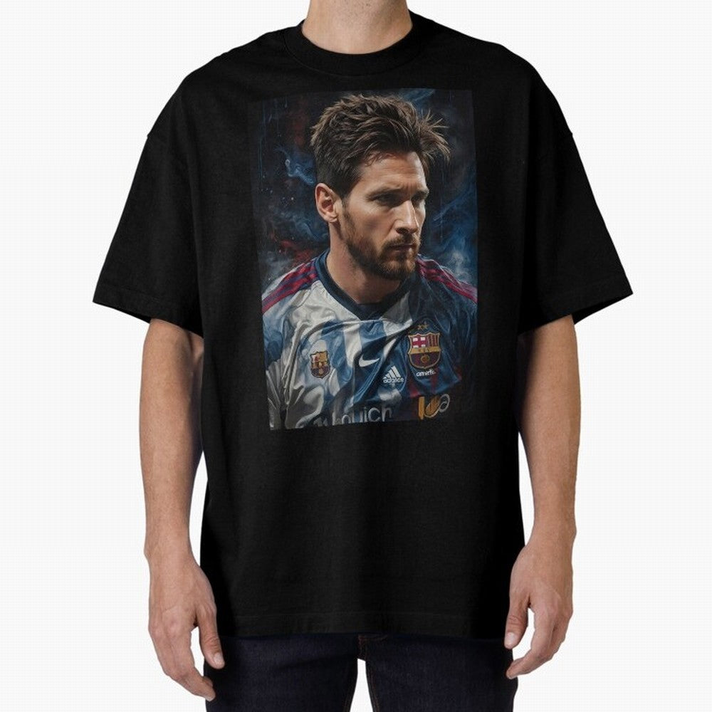 Argentina World Champs Messi Number Oversized T-Shirt Fuel Your Fan Pride for FIFA World Cup 2026 Spirit, Capturing France, Haaland and Mbappe, Football History, Final Match Energy, Crowd Noise and Once in a Lifetime Moments; Made for Collectors