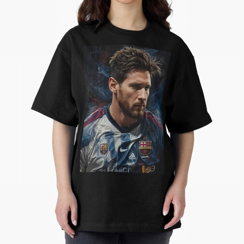 Argentina World Champs Messi Number Oversized T-Shirt Fuel Your Fan Pride for FIFA World Cup 2026 Spirit, Capturing France, Haaland and Mbappe, Football History, Final Match Energy, Crowd Noise and Once in a Lifetime Moments; Made for Collectors