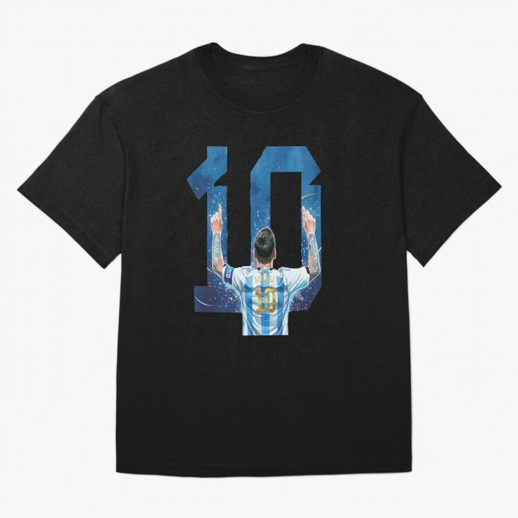 Messi 10 Argentina Oversized T-Shirt Show Love for Legendary Goals in FIFA World Cup 2026 Spirit, Capturing England and Germany, CR7, Sports Nostalgia, International Competition, Famous Players and Unforgettable Victories; Perfect for Supporters