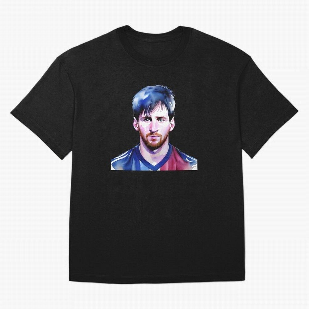 Leo Messi Watercolor | Argentina flag Classic T-Shirt Celebrate Football Heritage in Global Football Passion for FIFA World Cup 2026, Inspired by Messi, Argentina, Sports Nostalgia, International Competition, Famous Players and Unforgettable