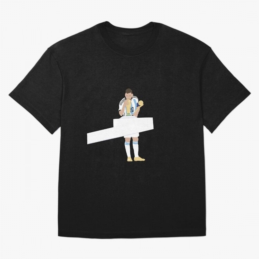 Messi minimalist design Oversized T-Shirt Feel the Trophy Chase of FIFA World Cup 2026 USA Canada Mexico Inspired by CR7, Germany Energy, Retro Football Energy, Iconic Rivalries, Trophy Chase Drama and Stadium Atmosphere; Made for Collectors Who