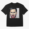 Cartoon-like Messi Oversized T-Shirt Bring International Match Energy to Match Day Hype around FIFA World Cup 2026 USA Canada Mexico, Neymar, Haaland and Cristiano Ronaldo, Brazil, Portugal and Argentina, Supporter Pride, Iconic Celebrations,