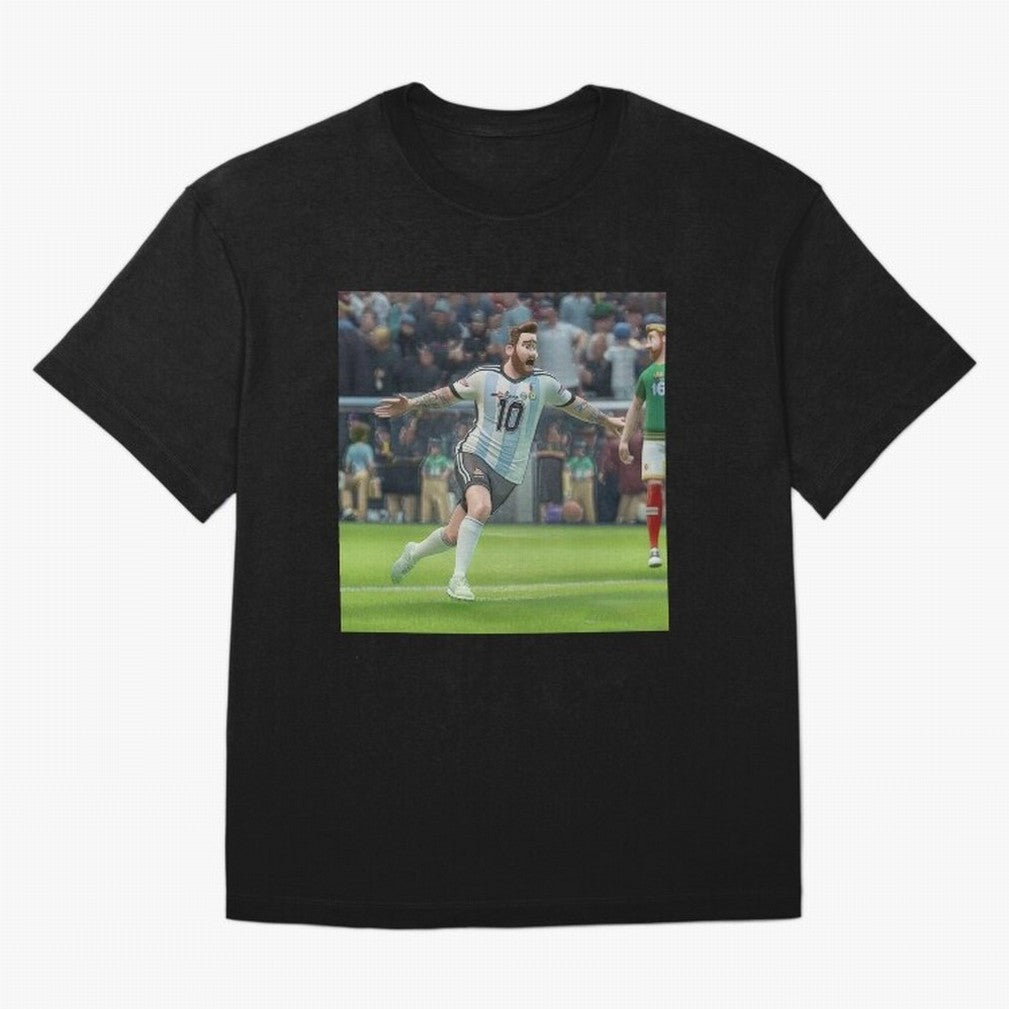 Lionel Messi caricature Classic T-Shirt Carry National Pride through Match Day Hype around FIFA World Cup 2026 USA Canada Mexico, Cristiano Ronaldo, Haaland and CR7, England, Retro Football Energy, Iconic Rivalries, Trophy Chase Drama and Stadium