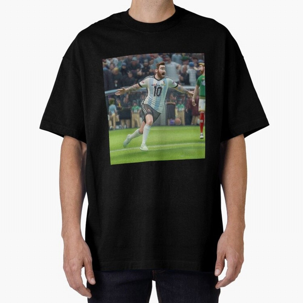 Lionel Messi caricature Classic T-Shirt Carry National Pride through Match Day Hype around FIFA World Cup 2026 USA Canada Mexico, Cristiano Ronaldo, Haaland and CR7, England, Retro Football Energy, Iconic Rivalries, Trophy Chase Drama and Stadium