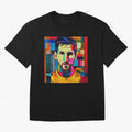 art grafic of Messi Classic T-Shirt Relive Legendary Nights from Match Day Hype around FIFA World Cup 2026 Group Stage, Neymar, Argentina, France and Brazil, Fan Favorite Moments, National Team Passion, Big Match Drama and Soccer History; Built for