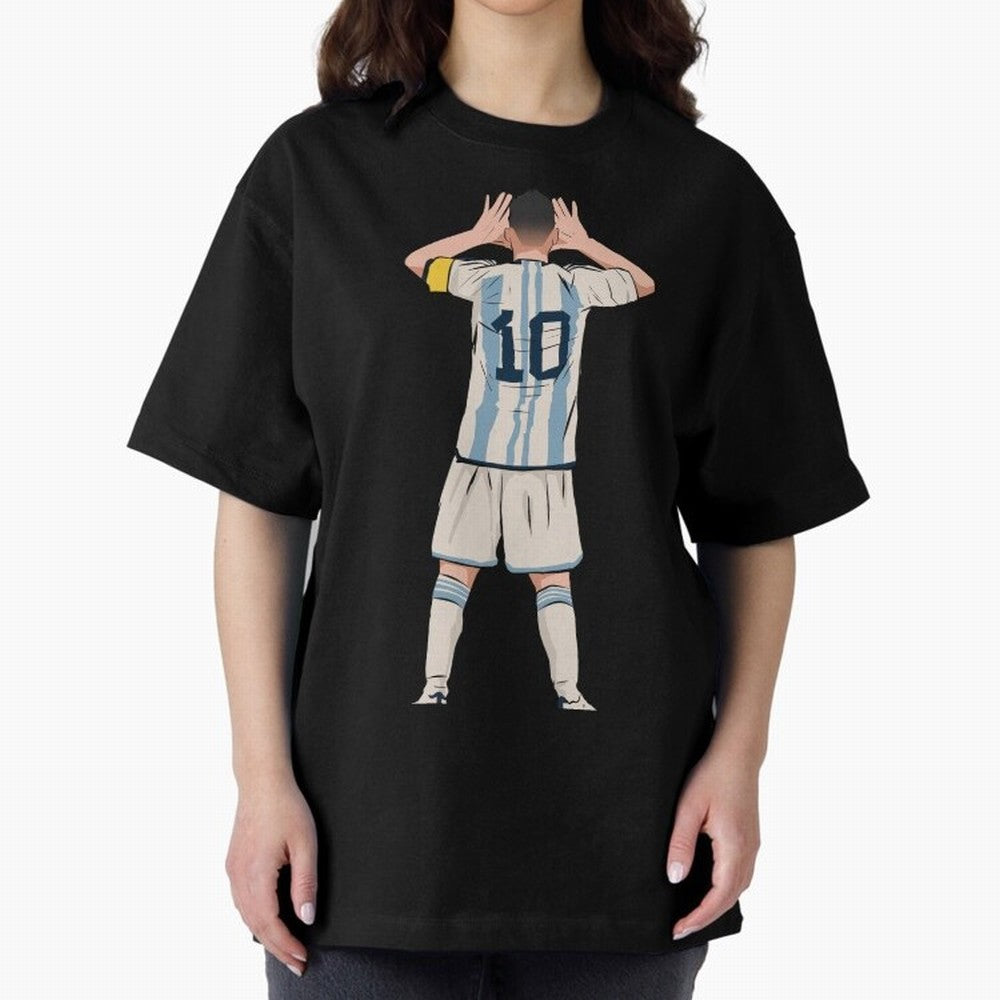 Lionel Messi Oversized T-Shirt Get Ready for FIFA World Cup 2026 Group Stage for Fans of Mbappe and Neymar and Brazil, Portugal and Argentina, Bringing Supporter Pride, Iconic Celebrations, Legendary Names and Global Match Day Energy; Made for Die
