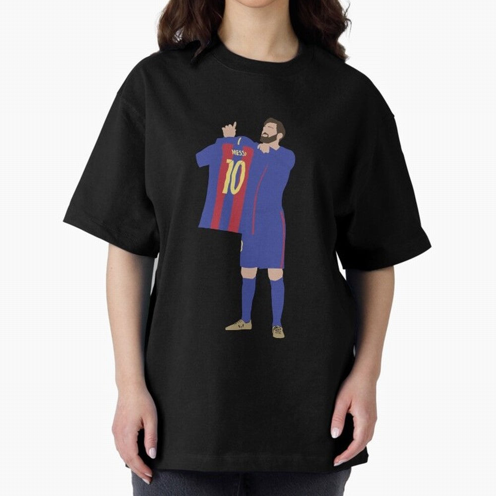 Messi minimalist design Oversized T-Shirt Step into FIFA World Cup 2026 Spirit, Built around Brazil, CR7, Classic Soccer Heritage, Championship Pressure, Fan Loyalty and International Pride; Great for Supporters Who Love Legendary Players, National
