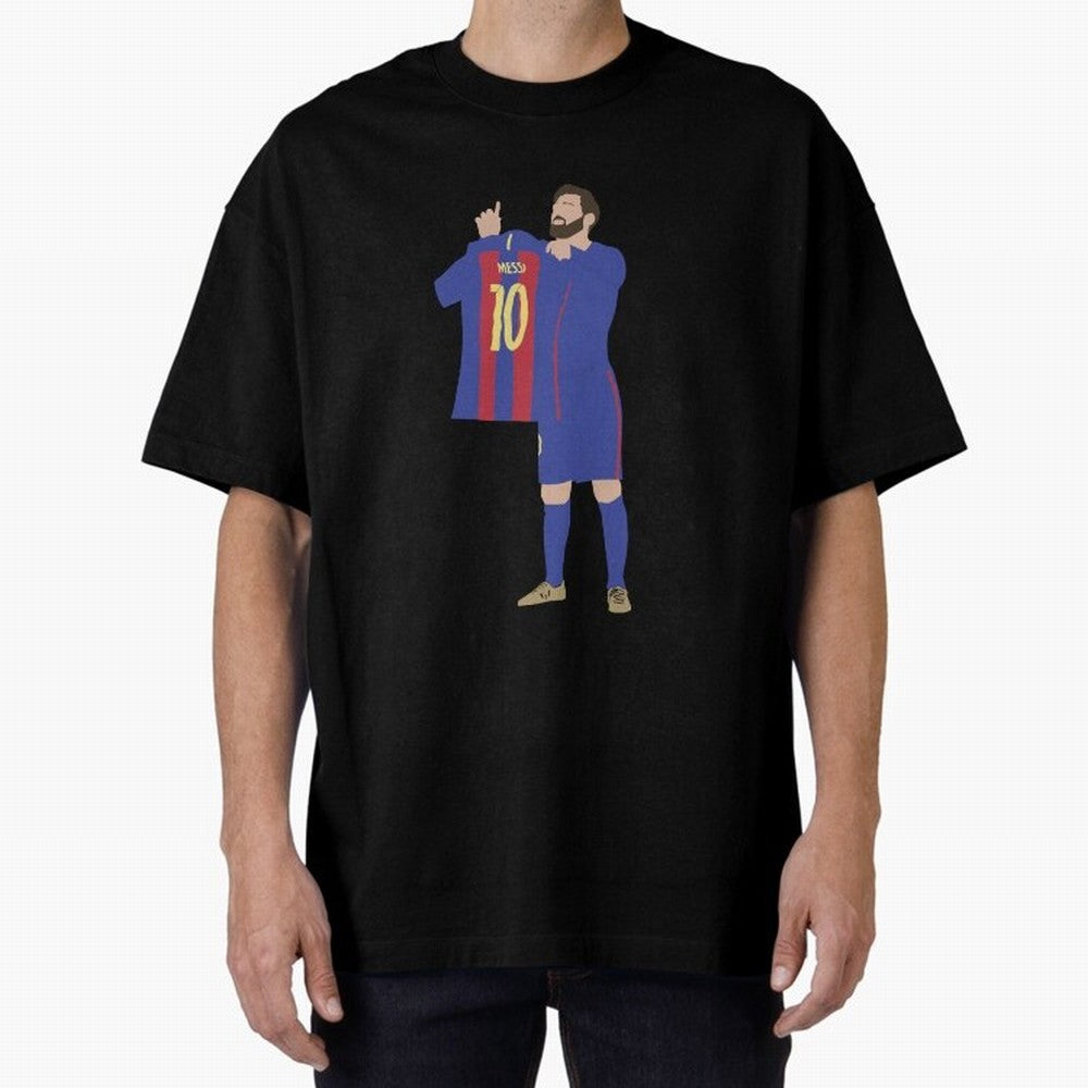 Messi minimalist design Oversized T-Shirt Step into FIFA World Cup 2026 Spirit, Built around Brazil, CR7, Classic Soccer Heritage, Championship Pressure, Fan Loyalty and International Pride; Great for Supporters Who Love Legendary Players, National