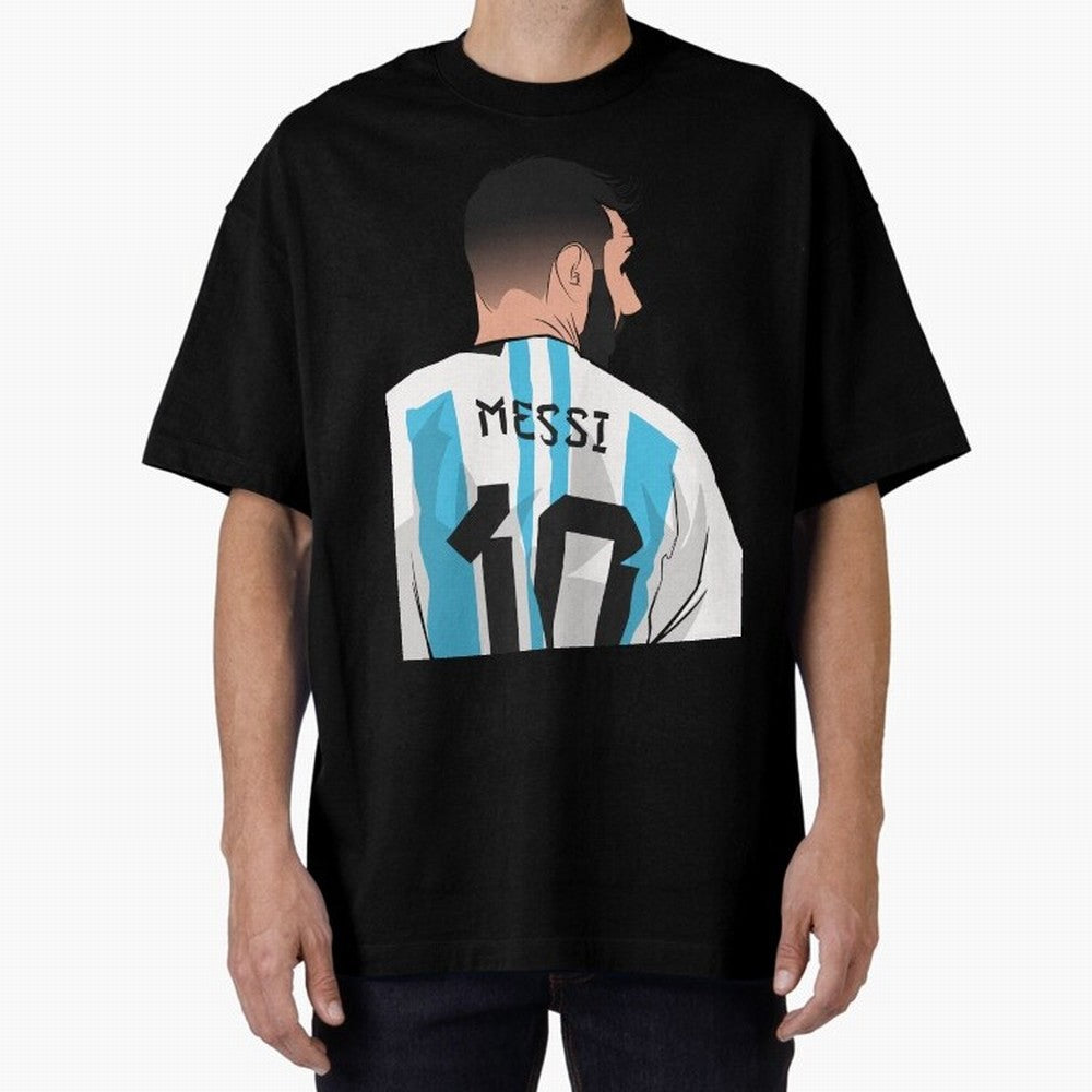 Messi Oversized T-Shirt Share FIFA World Cup 2026 Group Stage Highlighting Mbappe, Portugal Energy, Sports Nostalgia, International Competition, Famous Players and Unforgettable Victories; Made for Collectors Who Enjoy Iconic Players, Country