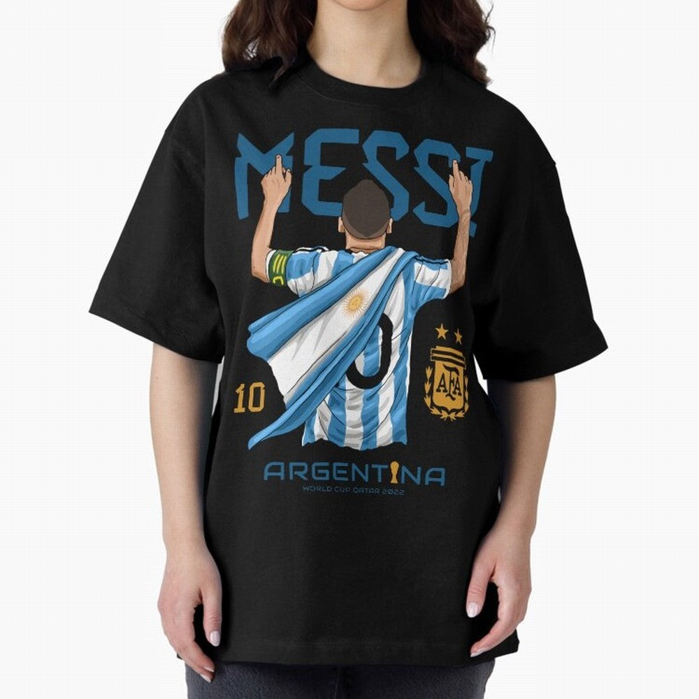 The King Leo Messi Legend Oversized T-Shirt Relive the Noise and Pride of FIFA World Cup 2026 USA Canada Mexico Spirit, Inspired by Argentina, Mbappe and Neymar, Football History, Final Match Energy, Crowd Noise and Once in a Lifetime Moments;