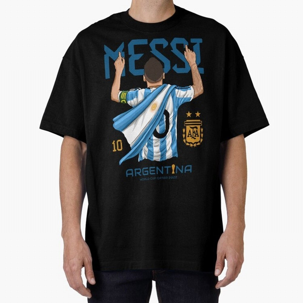 The King Leo Messi Legend Oversized T-Shirt Relive the Noise and Pride of FIFA World Cup 2026 USA Canada Mexico Spirit, Inspired by Argentina, Mbappe and Neymar, Football History, Final Match Energy, Crowd Noise and Once in a Lifetime Moments;