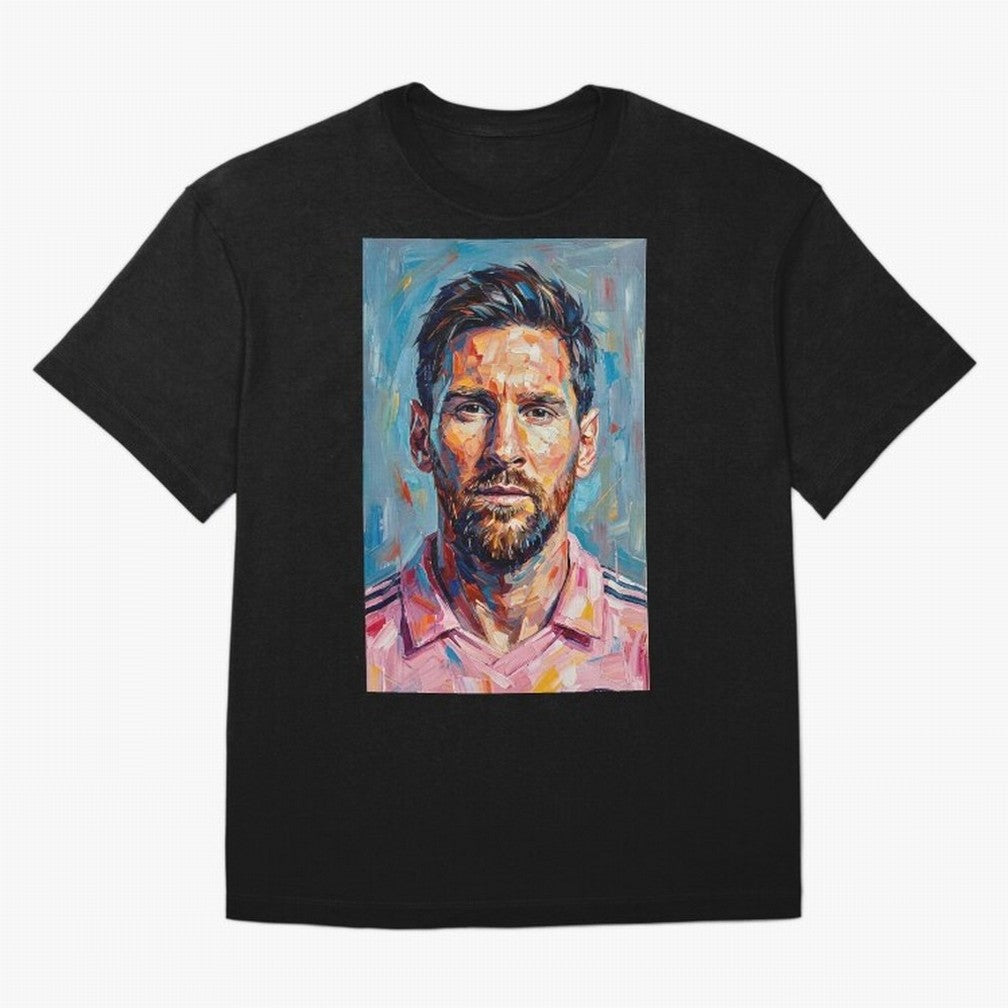 Portrait Painting of Lionel Messi Classic T-Shirt Enjoy the Biggest Football Party of the FIFA World Cup 2026 USA Canada Mexico Journey through Messi, Neymar and Mbappe Highlights, Portugal, Spain and Germany Pride, Game Day Rituals, Football