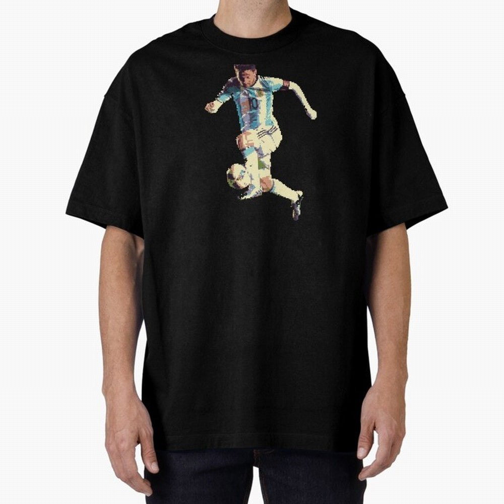 Lionel Messi Oversized T-Shirt Cheer through Every Moment of FIFA World Cup 2026 Group Stage for Fans of Messi and France and Portugal, Bringing Vintage Soccer Flavor, Modern Football Stars, National Flags and Final Night Emotion; Made for Die Hard