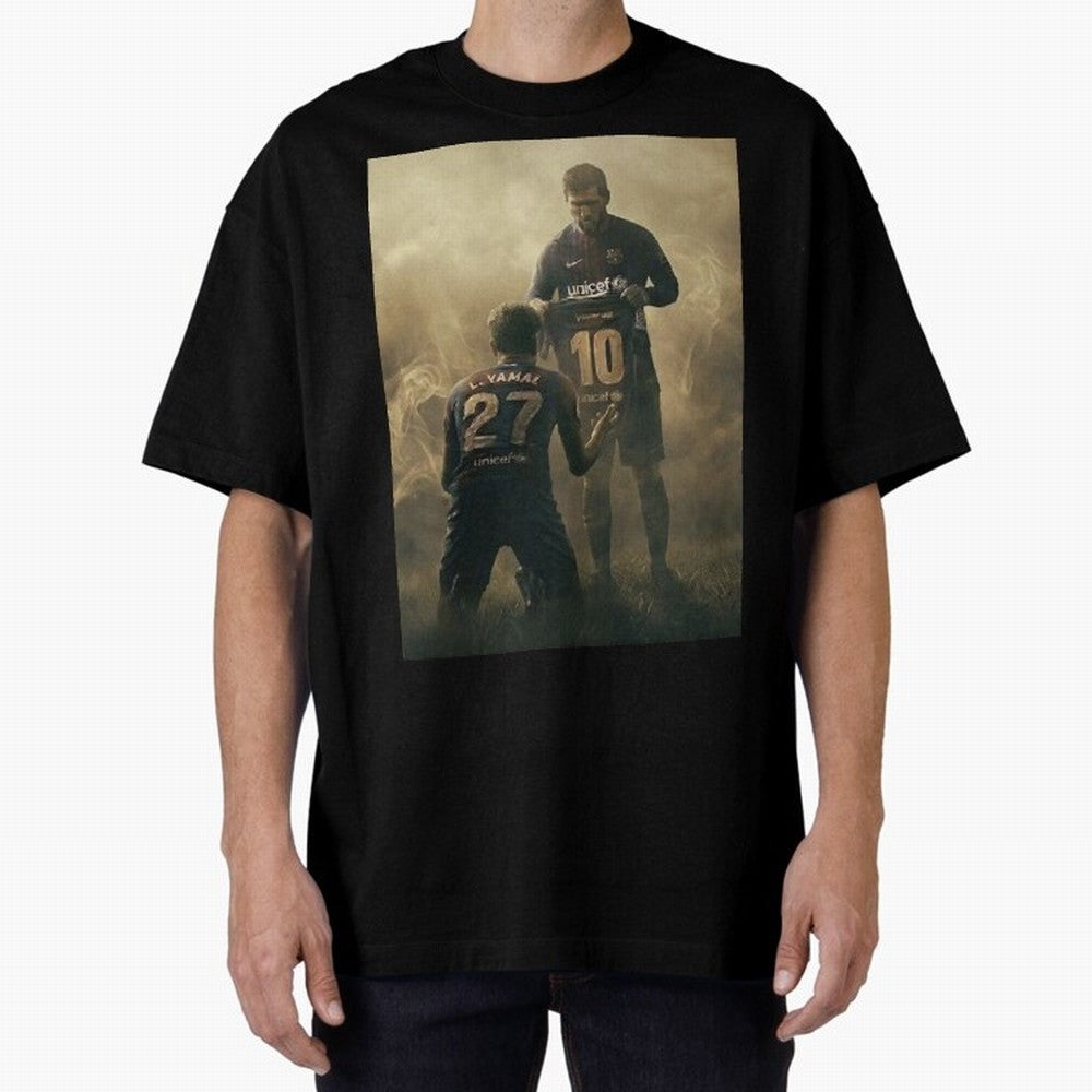 messi giving kamin yamal his shirt iconic design Classic T-Shirt Live the Energy of Global Football Passion for FIFA World Cup 2026, Centered on Messi, CR7 and Mbappe, Portugal, Worldwide Fan Energy, Dramatic Goals, Stadium Lights and Championship