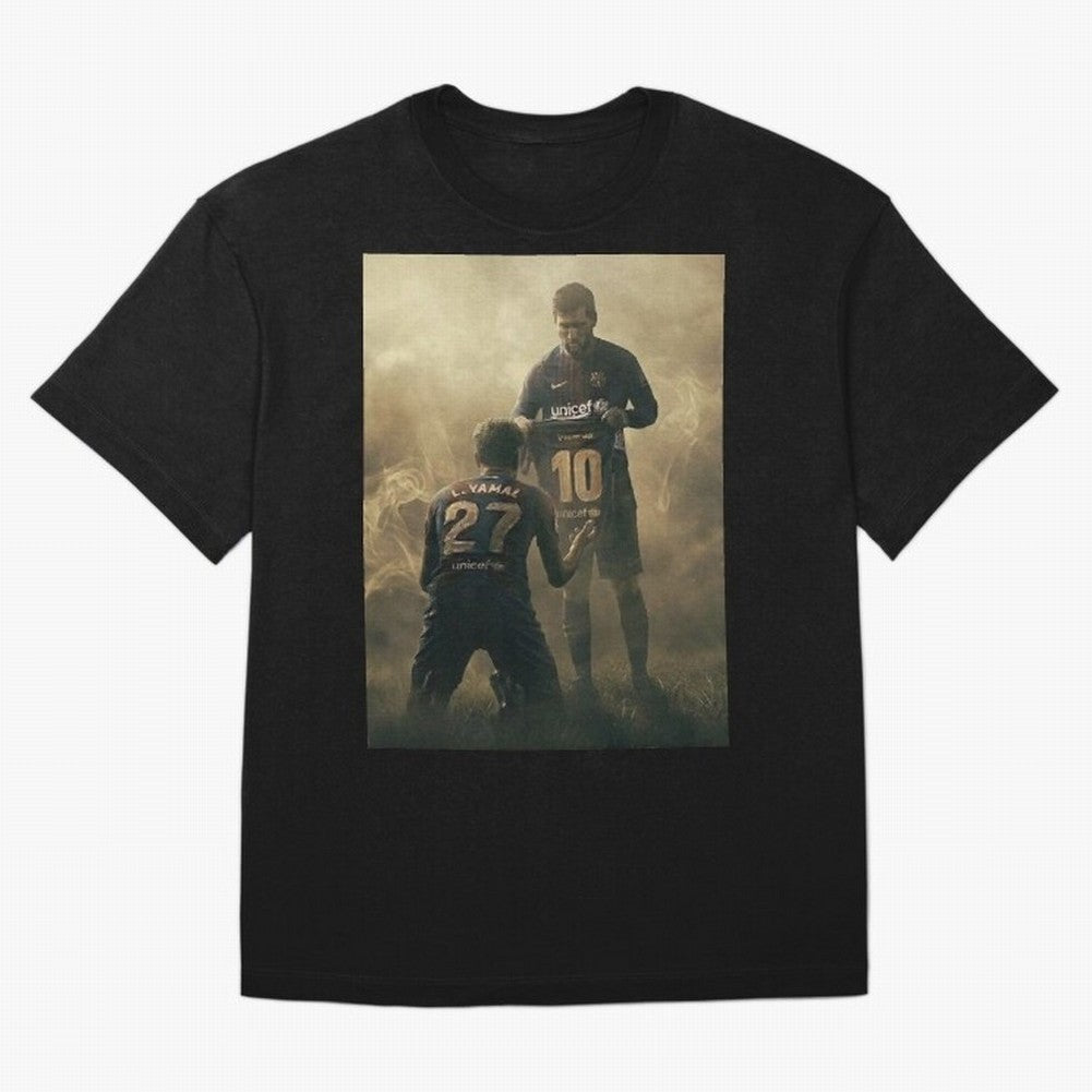 messi giving kamin yamal his shirt iconic design Classic T-Shirt Live the Energy of Global Football Passion for FIFA World Cup 2026, Centered on Messi, CR7 and Mbappe, Portugal, Worldwide Fan Energy, Dramatic Goals, Stadium Lights and Championship